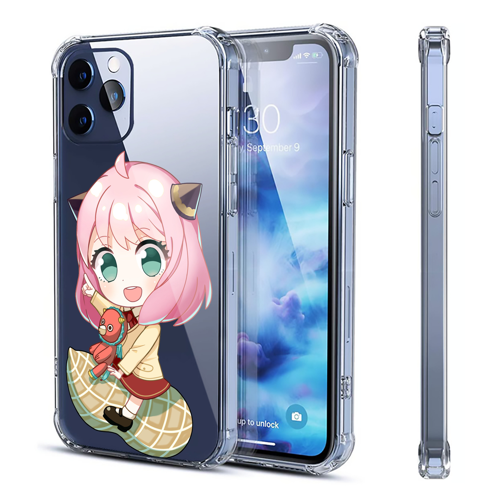 （画像用） SPY×FAMILY间谍家家酒 【iPhone 12シリーズ対応】透明スマホケース（クリアソフトケース）